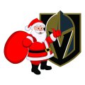 Vegas Golden Knights Santa Claus Logo decal sticker
