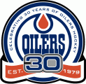 Edmonton Oiler 2008 09 Anniversary Logo Sticker Heat Transfer