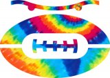 New York Jets rainbow spiral tie-dye logo decal sticker