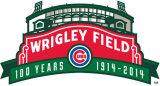 Chicago Cubs 2014 Anniversary Logo decal sticker