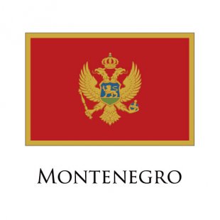 Montenegro flag logo Sticker Heat Transfer