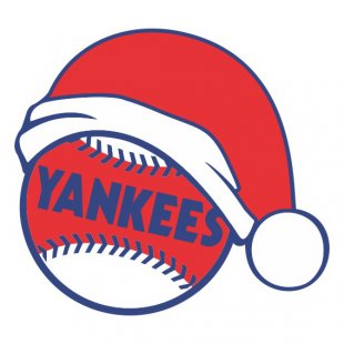 New York Yankees Baseball Christmas hat logo decal sticker