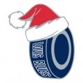 Columbus Blue Jackets Hockey ball Christmas hat logo decal sticker