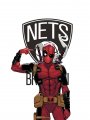 Brooklyn Nets Deadpool Logo decal sticker