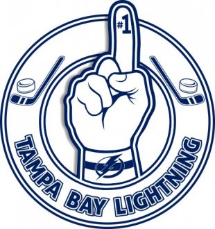 Number One Hand Tampa Bay Lightning logo decal sticker