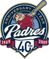 San Diego Padres 2009 Anniversary Logo Sticker Heat Transfer