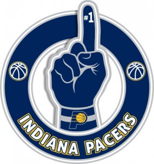 Number One Hand Indiana Pacers logo decal sticker