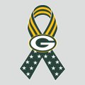 Green Bay Packers Ribbon American Flag logo Sticker Heat Transfer