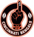 Number One Hand Cincinnati Bengals logo decal sticker