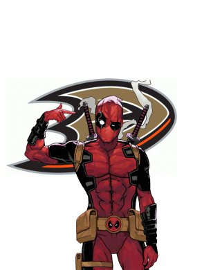 Anaheim Ducks Deadpool Logo decal sticker