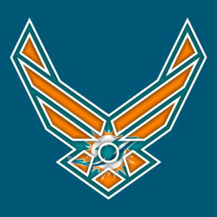 Airforce Miami Dolphins Logo decal sticker