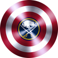 Captain American Shield With Buffalo Sabres Logo Sticker Heat Transfer