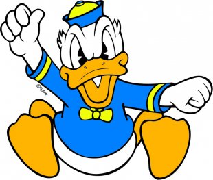 Donald Duck Logo 20 Sticker Heat Transfer