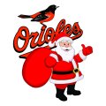 Baltimore Orioles Santa Claus Logo Sticker Heat Transfer