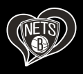 Brooklyn Nets Heart Logo Sticker Heat Transfer