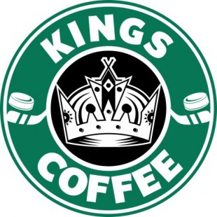 Los Angeles Kings Starbucks Coffee Logo decal sticker