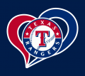 Texas Rangers Heart Logo decal sticker