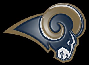 Los Angeles Rams Plastic Effect Logo Sticker Heat Transfer