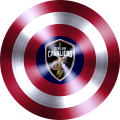 Captain American Shield With Cleveland Cavaliers Logo Sticker Heat Transfer