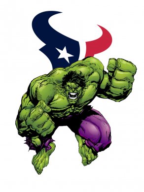 Houston Texans Hulk Logo Sticker Heat Transfer