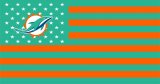 Miami Dolphins Flag001 logo Sticker Heat Transfer