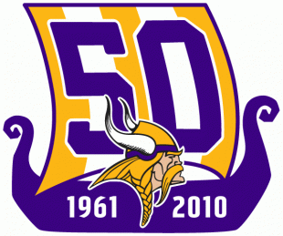 Minnesota Vikings 2010 Anniversary Logo decal sticker