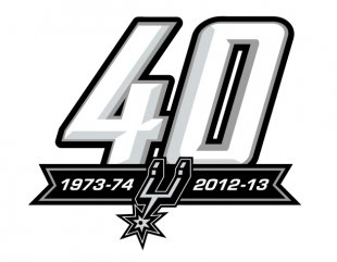 San Antonio Spurs 2012-13 Anniversary Logo Sticker Heat Transfer