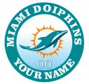 Miami Dolphins Customized Logo decal sticker