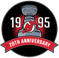 New Jersey Devils 2014 15 Anniversary Logo Sticker Heat Transfer