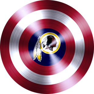 Captain American Shield With Washington Redskins Logo decal sticker
