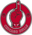 Number One Hand Chicago Bulls logo decal sticker