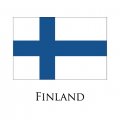 Finland flag logo Sticker Heat Transfer