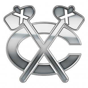 Chicago Blackhawks Silver Logo Sticker Heat Transfer