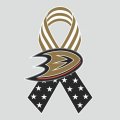 Anaheim Ducks Ribbon American Flag logo Sticker Heat Transfer