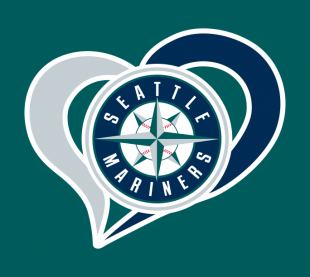 Seattle Mariners Heart Logo Sticker Heat Transfer