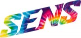 Ottawa Senators rainbow spiral tie-dye logo decal sticker