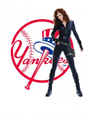 New York Yankees Black Widow Logo decal sticker