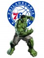 Philadelphia 76ers Hulk Logo decal sticker