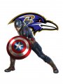 Baltimore Ravens Captain America Logo decal sticker