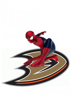 Anaheim Ducks Spider Man Logo decal sticker