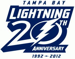 Tampa Bay Lightning 2012 13 Anniversary Logo decal sticker