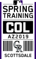 Colorado Rockies 2019 Event Logo Sticker Heat Transfer