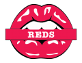 Cincinnati Reds Lips Logo Sticker Heat Transfer