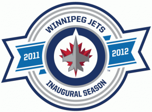 Winnipeg Jets 2011 12 Anniversary Logo Sticker Heat Transfer