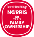 Detroit Red Wings 1981 82 Anniversary Logo decal sticker
