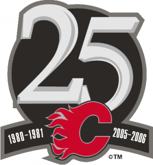 Calgary Flames 2005 06 Anniversary Logo decal sticker