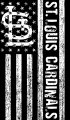 St. Louis Cardinals Black And White American Flag logo Sticker Heat Transfer
