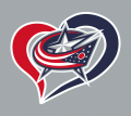 Columbus Blue Jackets Heart Logo decal sticker