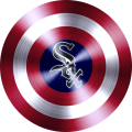 Captain American Shield With Chicago White Sox Logo Sticker Heat Transfer