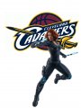 Cleveland Cavaliers Black Widow Logo Sticker Heat Transfer